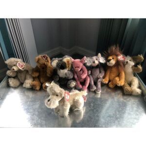 ty Attic treasures collectable beanie baby vintage look 8 total dolls